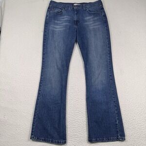 Levi's 515 Bootcut Jeans Womens 10M 32x32 Faded Whiskered Stretch Blue Denim Y2K